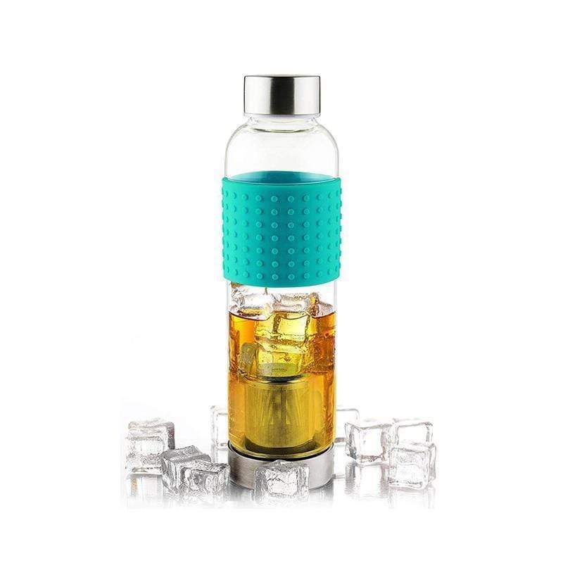 Asobu Ice Tea & Coffee Infuser Glass Bottle | 400ml | Cold Brew On-the-Go - 842591008498Sustainable LivingMade of high-quality heat-resistant glass Equipped with a stainless steel infuser Capacity: 400 ml Features a removable top and bottom cover for easy